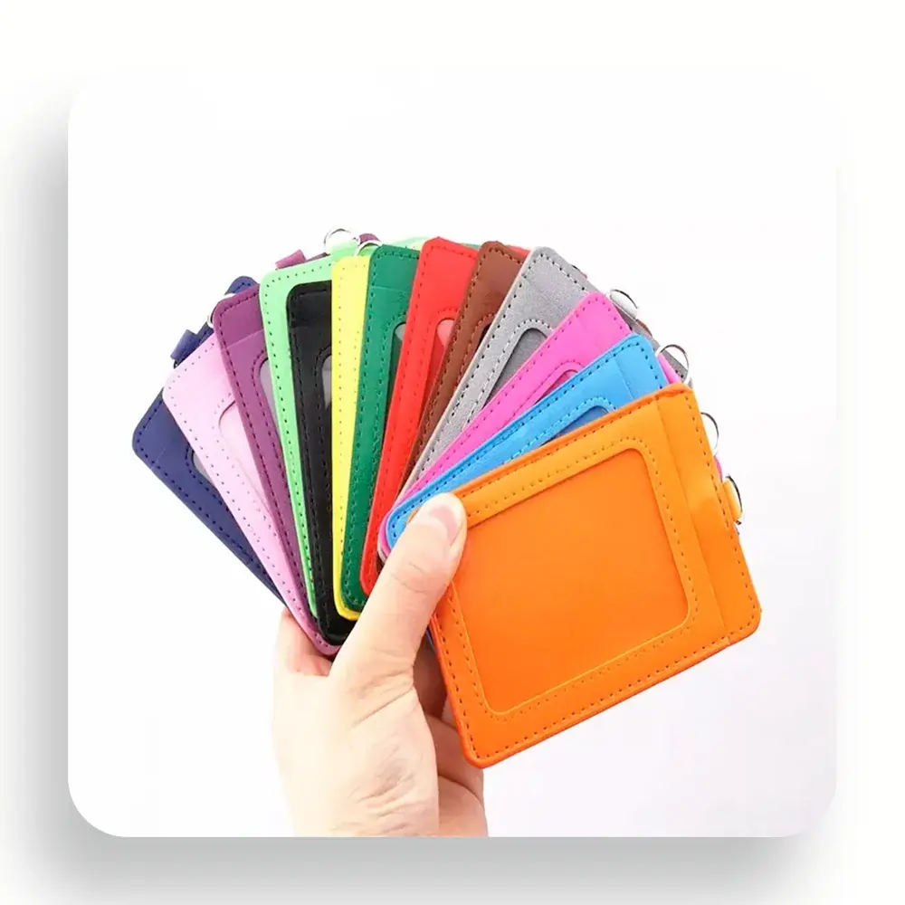 PU Leather ID Card Holder (Double Pocket)