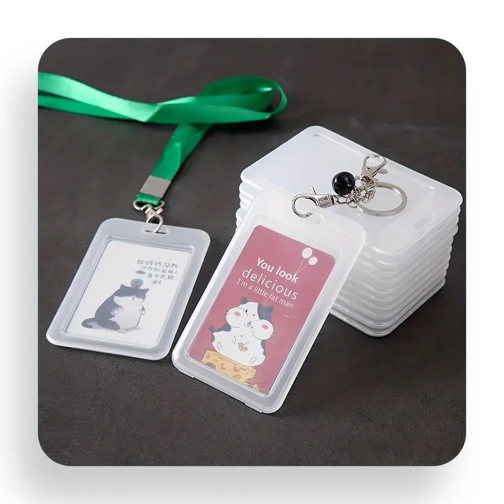 Thick Soft Plastic ID Card Holder